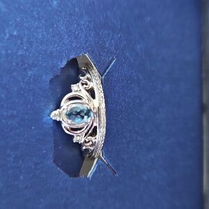 Disney Silver and Blue Crown Ring